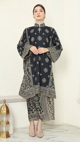 Black Gold Tunic Bali Sarong Set