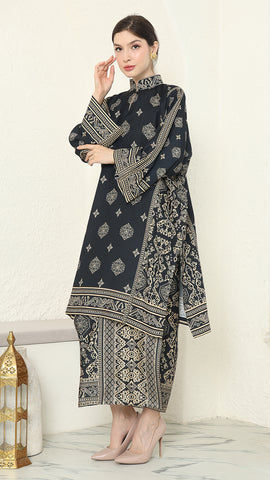 Black Gold Tunic Bali Sarong Set