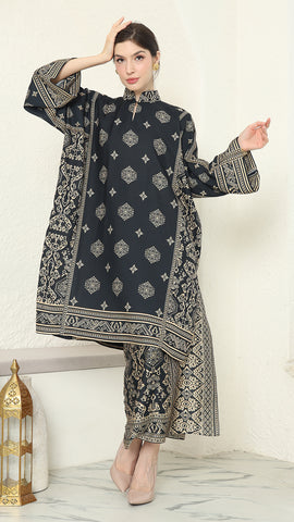 Black Gold Tunic Bali Sarong Set