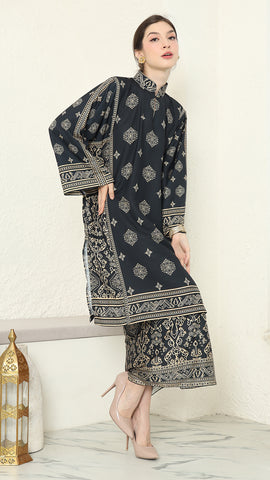 Black Gold Tunic Bali Sarong Set