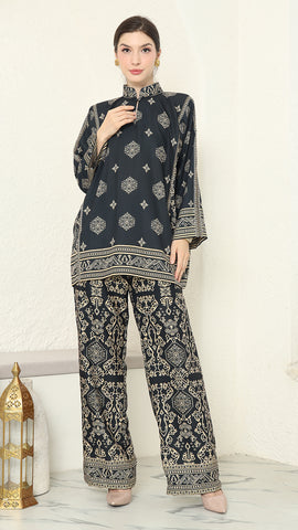 Black Gold Bali Pants Set