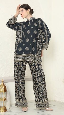 Black Gold Bali Pants Set
