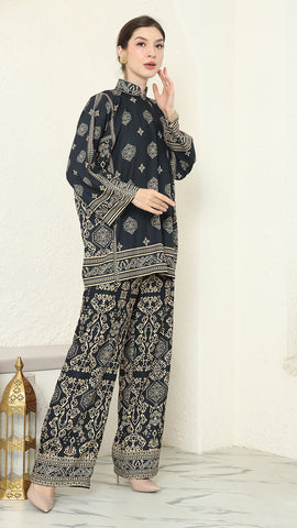 Black Gold Bali Pants Set