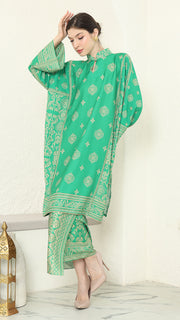 Green Gold Tunic Bali Sarong Set