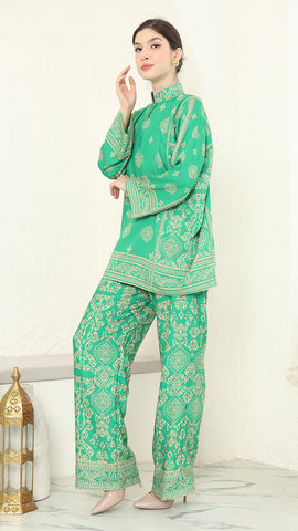 Green Gold Bali Pants Set