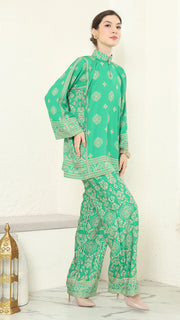 Green Gold Bali Pants Set