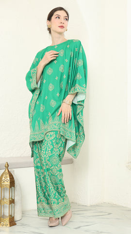 Green Gold R-neck Bali Pants Set