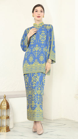 Blue Lime Songket Sarong Set