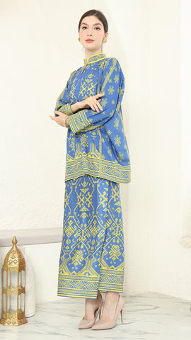 Blue Lime Songket Sarong Set