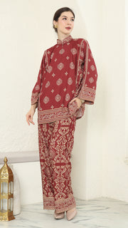 Red Gold Bali Pants Set