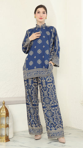 Blue Gold Bali Pants Set