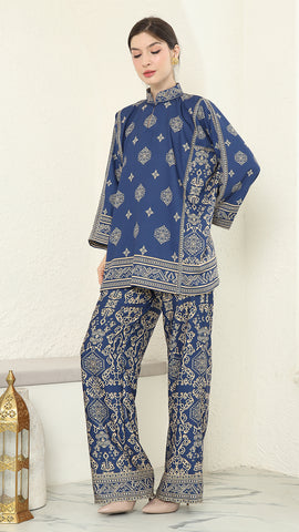 Blue Gold Bali Pants Set