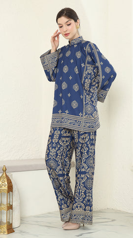 Blue Gold Bali Pants Set