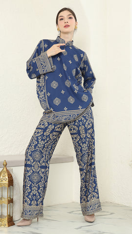 Blue Gold Bali Pants Set