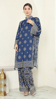 Blue Gold Tunic Bali Pants Set