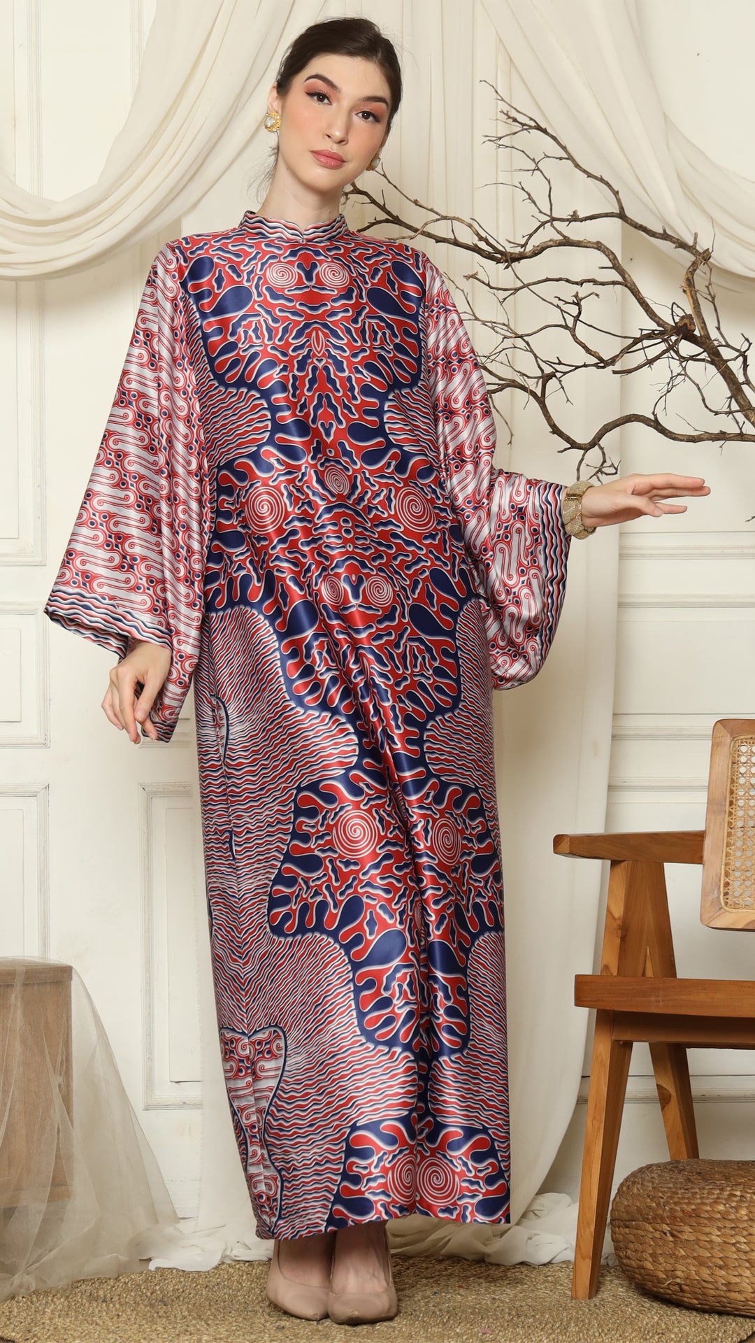 Dress Batik Elegant Elegant Nuansa Batik Dress Traditional Indonesian Batik Beauty, Batik Dress, Batik, Boho Dress