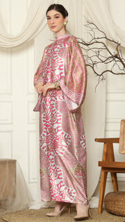 Pink Batik Long Sleeve Dress