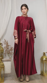 Red Songket Belt Kaftan.