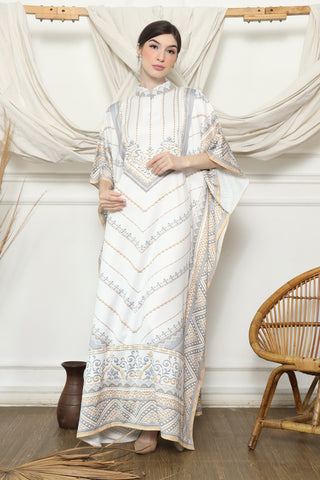 White Gold Zigzag HC Short Kaftan