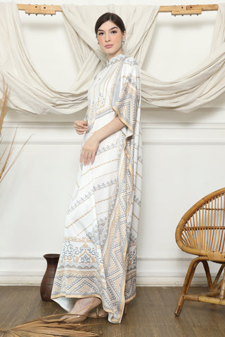 White Gold Zigzag HC Short Kaftan