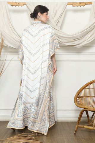 White Gold Zigzag HC Short Kaftan