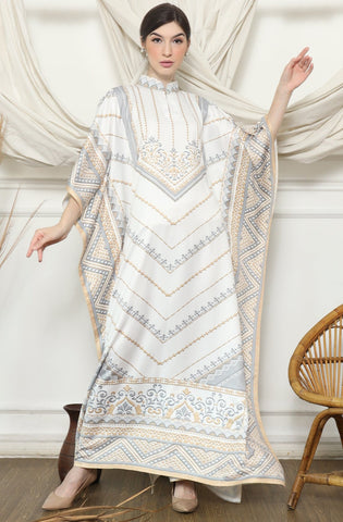 White Gold Zigzag HC Short Kaftan