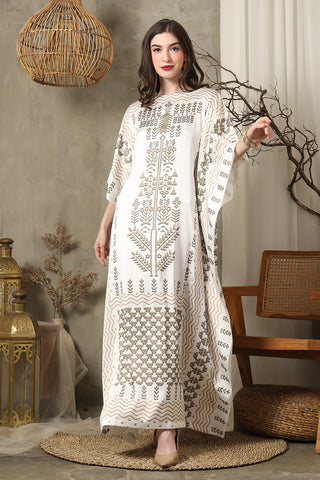 White Gold Short Kaftan