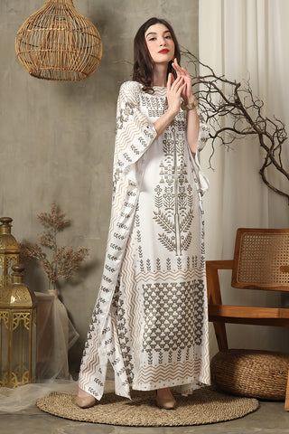 White Gold Short Kaftan