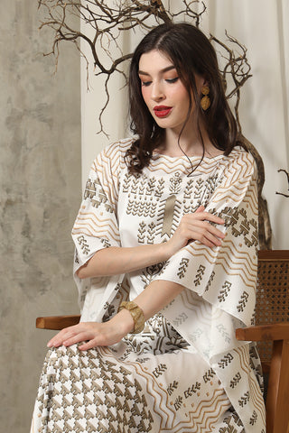 White Gold Short Kaftan