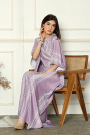 Orchid Short Sleeve Songket Kaftan