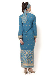 Kanzi Blue Kebaya Set with Sarong