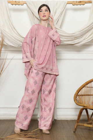 Pink Sumba R-neck Pant Set