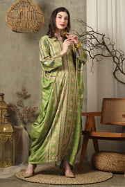 Olive Ikat Long Kaftan