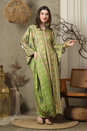 Olive Ikat Long Kaftan