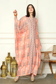 Blush Beauty Long Sleeve Songket Kaftan