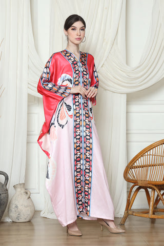 Pink Orchid Long Sleeve Kaftan