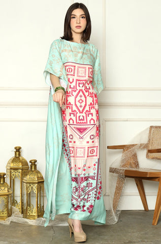 Kanzi Mint Royal Kaftan