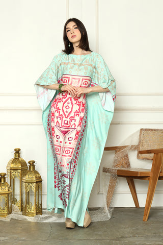 Kanzi Mint Royal Kaftan