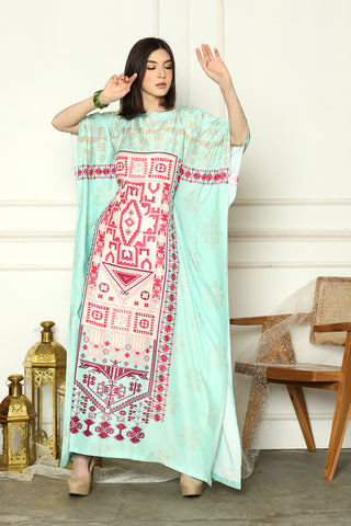 Kanzi Mint Royal Kaftan