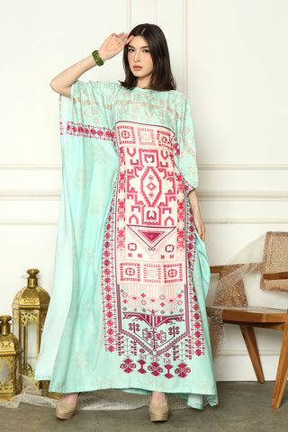 Kanzi Mint Royal Kaftan