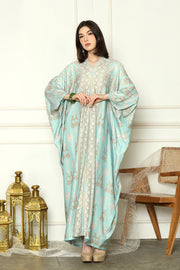 Mint Long Sleeve Songket Kaftan