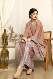 Brown Songket V-neck Sarong Set