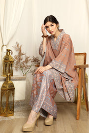 Brown Songket V-neck Sarong Set