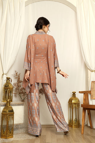 Brown Songket Kebaya Belt Pants Set