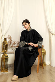 Black Songket Belt Kaftan.