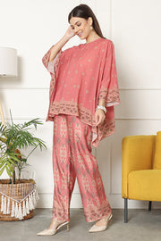 Kanzi Songket Pants Set Pink