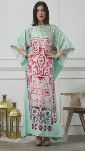 Kanzi Mint Royal Kaftan